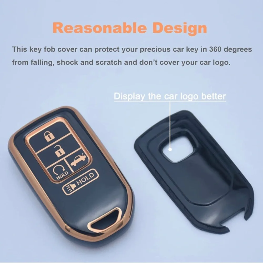 Key Fob Case for Honda, Car Key Case for Honda Accord Civic Passport Pilot.